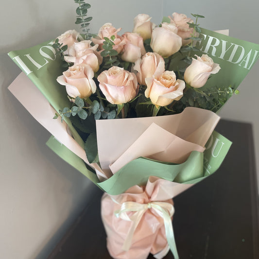 Dozen Roses Floral Bouquet